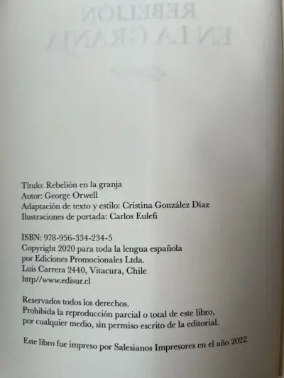 Libro Rebeldía en la Granja de George Orwell - miniatura 3