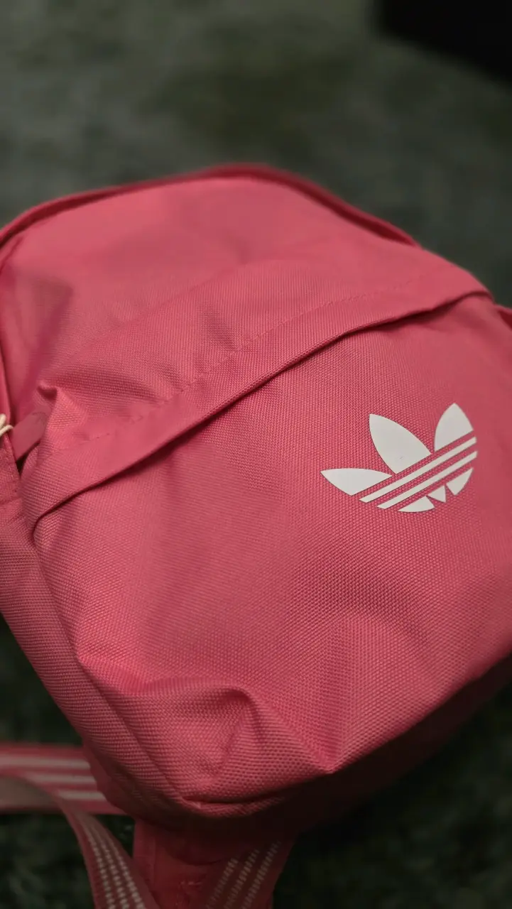 Mochila pequeña rosa Adidas con logo - 2