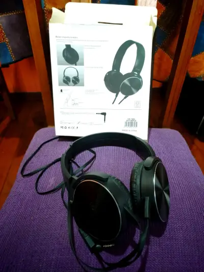 Auriculares con cable Extra Bass negros - miniatura 1
