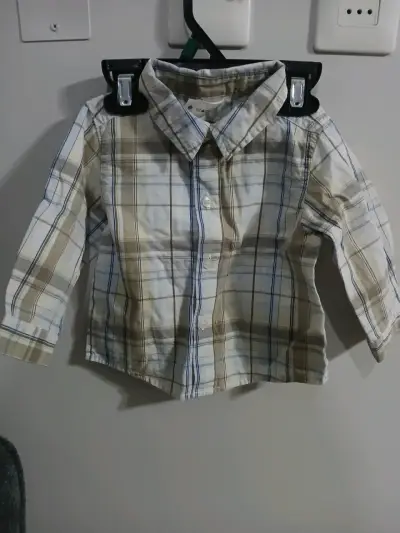 Camisa a cuadros para bebé Baby Club - miniatura 2