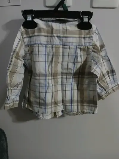 Camisa a cuadros para bebé Baby Club - miniatura 3