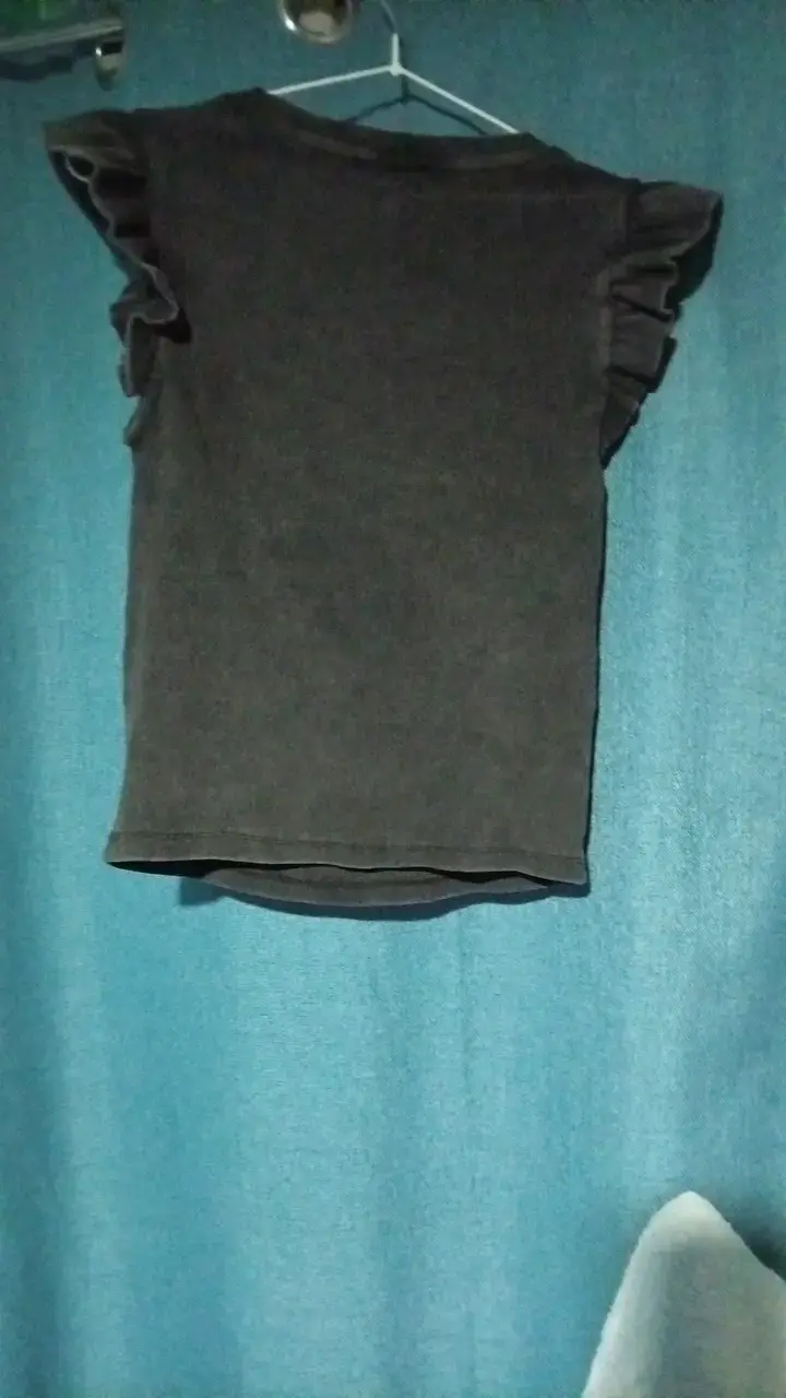 Polera negra manga princesa para mujer talla M - 5