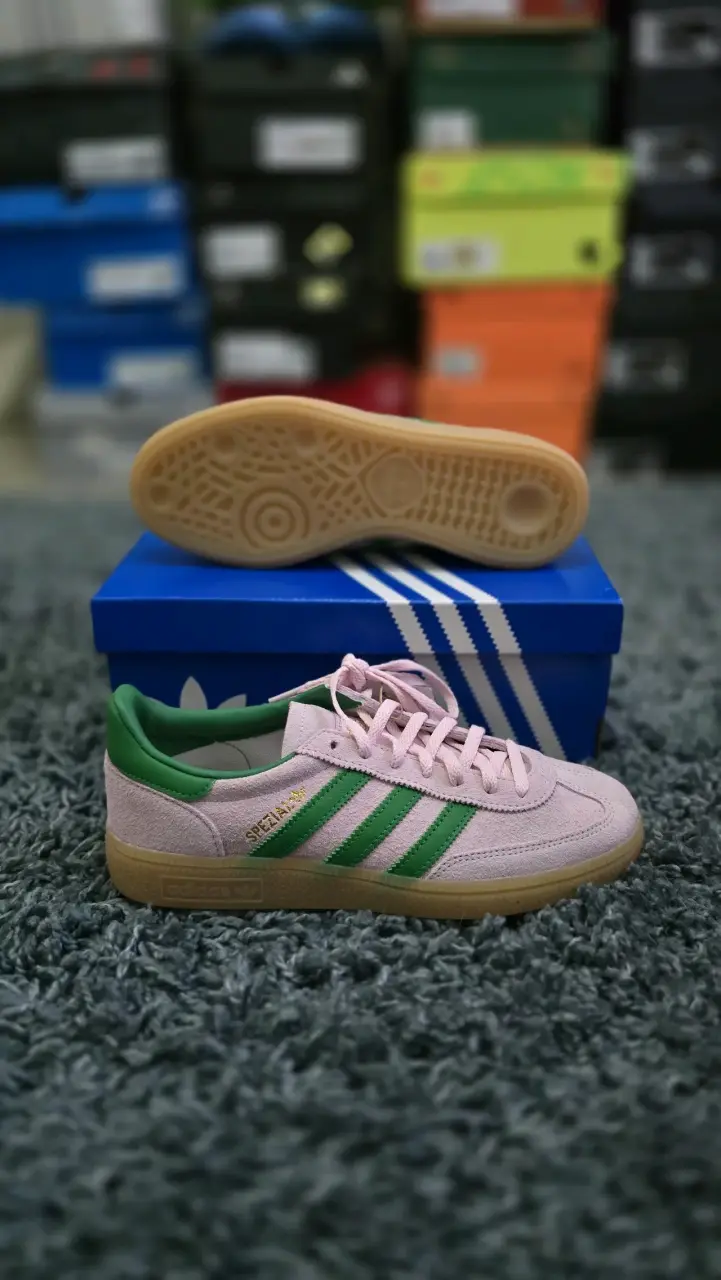 Zapatillas Adidas Spezial rosa y verde - 5