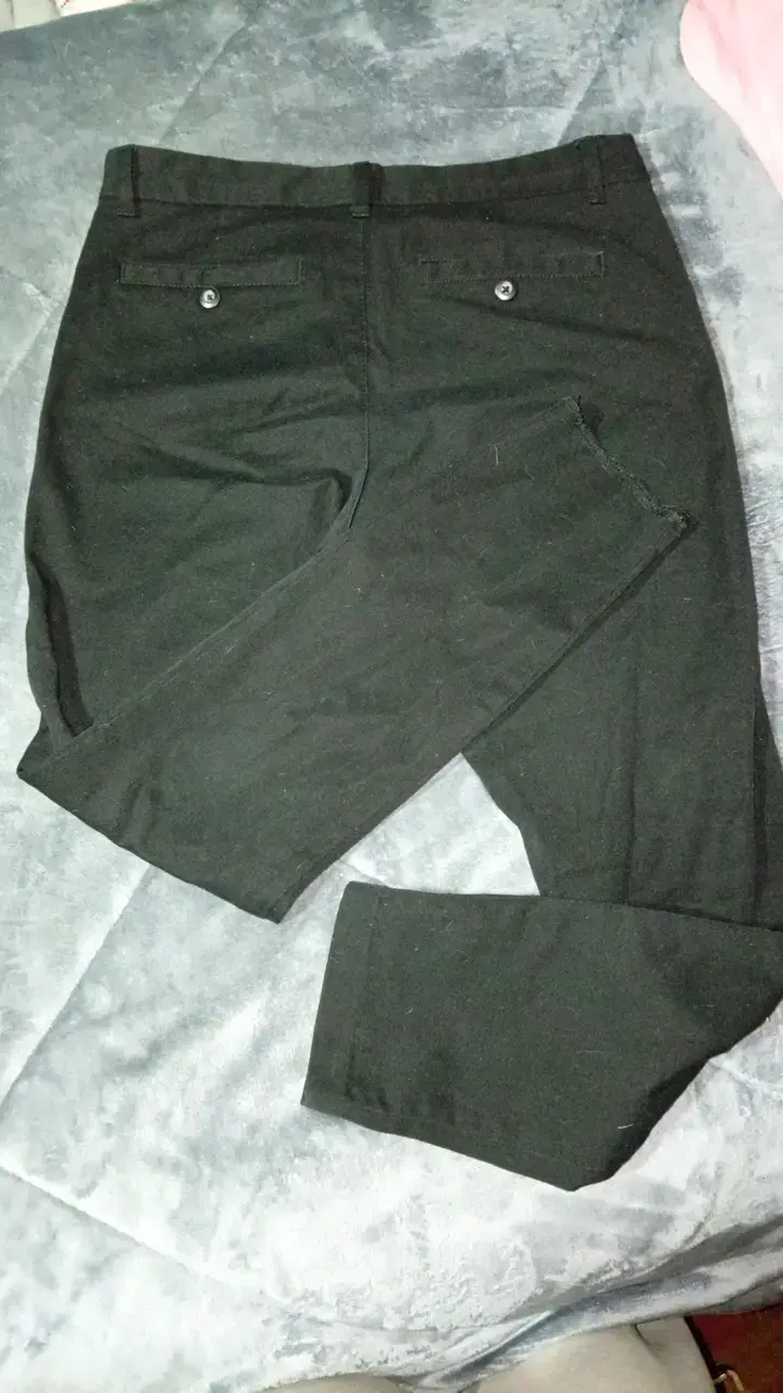 Pantalones negros de vestir mujer tiro corto - 2