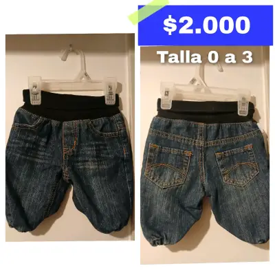 Pantalones cortos de mezclilla talla 0 a 3m - miniatura 1