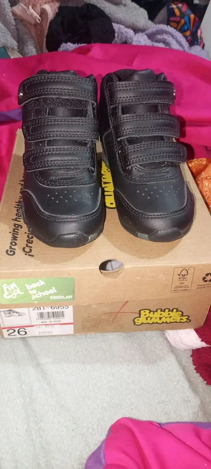 Zapatos escolares negros Bubblegummers talla 26 - 2