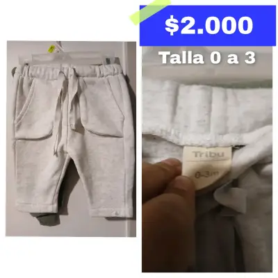 Pantalones de bebé Tribu talla 0 a 3 meses - miniatura 1