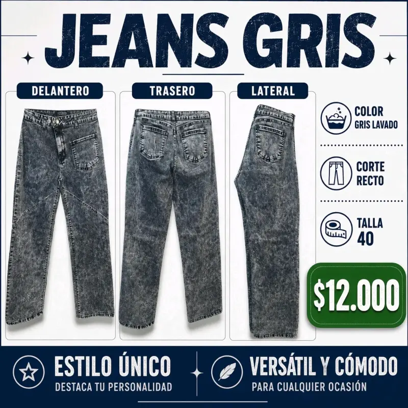 Jeans Skinny Negro Destroyed Talla 38 - 5