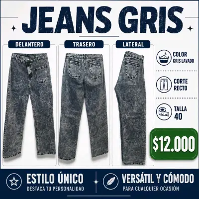 Jeans Skinny Negro Destroyed Talla 38 - miniatura 5