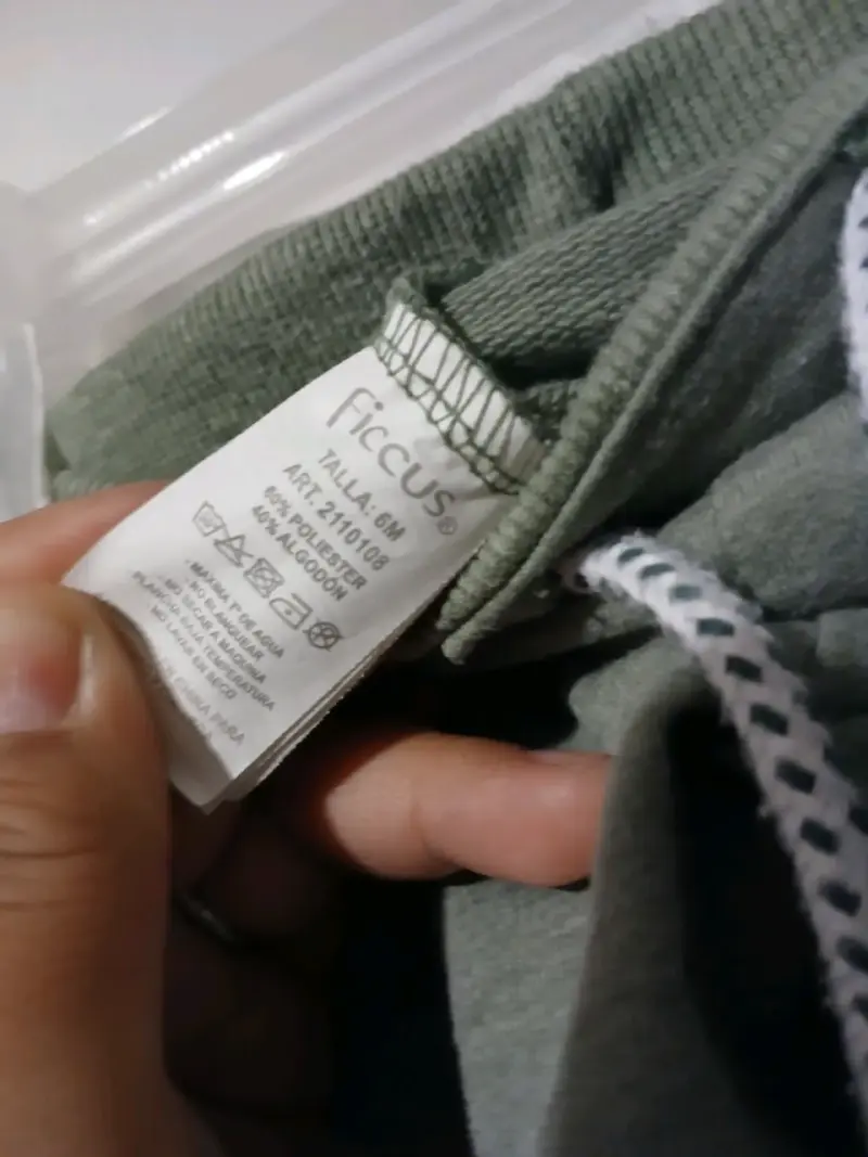 Pantalones de bebé Ficcus talla 6M verde - 3