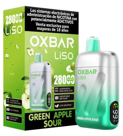 Vaporizador Desechable Oxbar Liso Green Apple Sour - miniatura 1