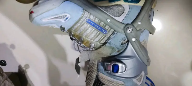 Patines Rollerblade de velocidad azul y gris - 3