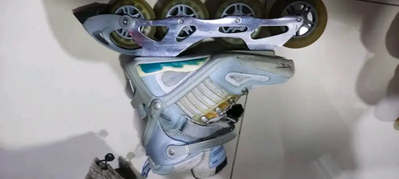 Patines Rollerblade de velocidad azul y gris - 4