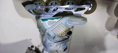 Patines Rollerblade de velocidad azul y gris - miniatura 4