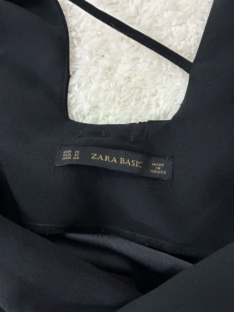 Vestido negro elegante Zara Basic - 3