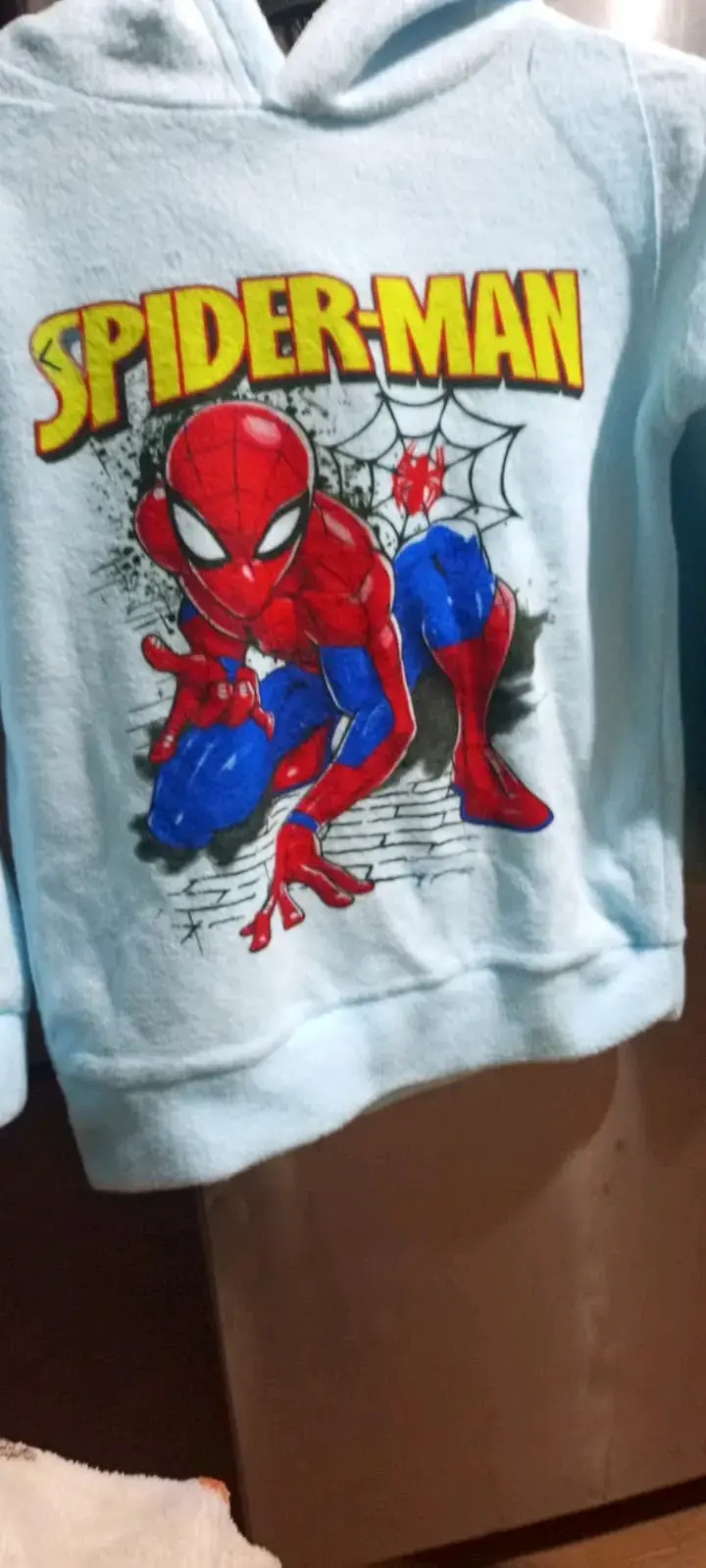 Polerón infantil de Spiderman color celeste