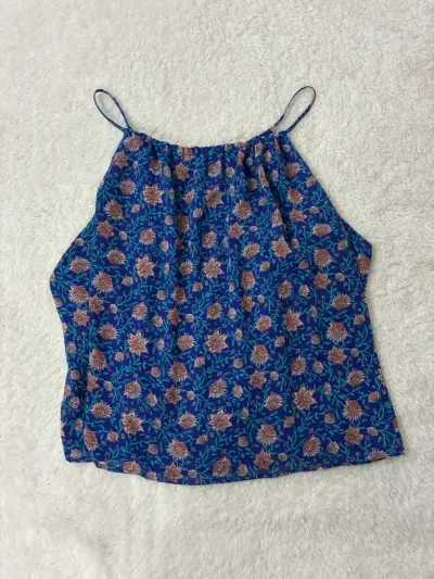 Blusa sin mangas floral azul H&M - miniatura 2