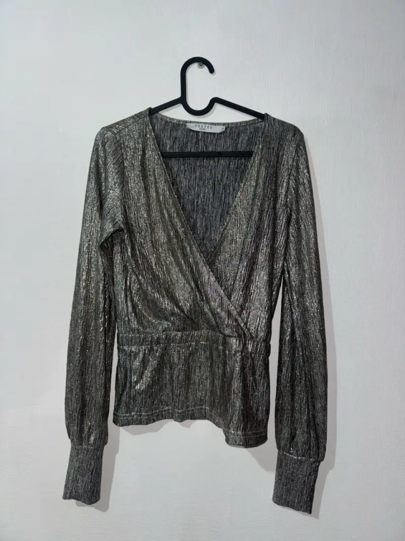 Blusa metálica de manga larga Costes