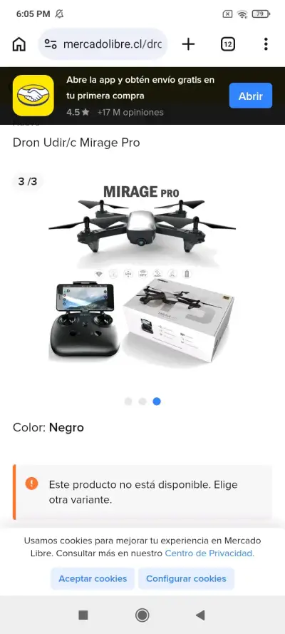 Dron Udir/c Mirage Pro con Control Remoto - miniatura 1