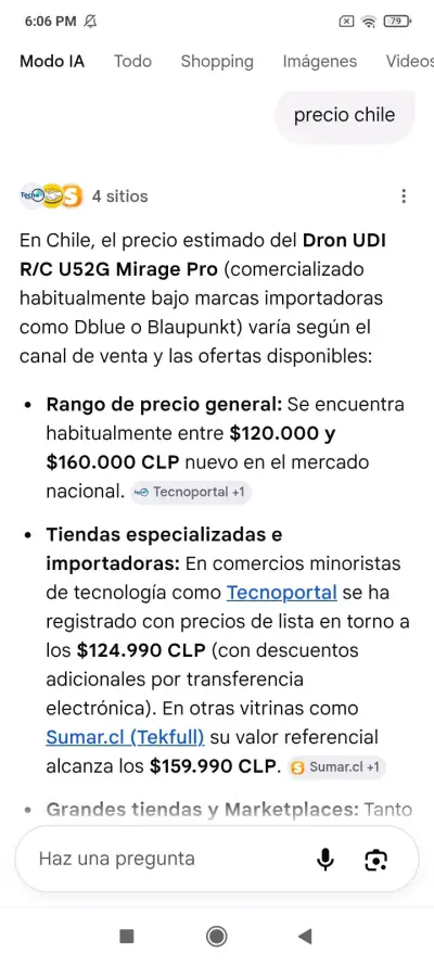 Dron Udir/c Mirage Pro con Control Remoto - miniatura 5