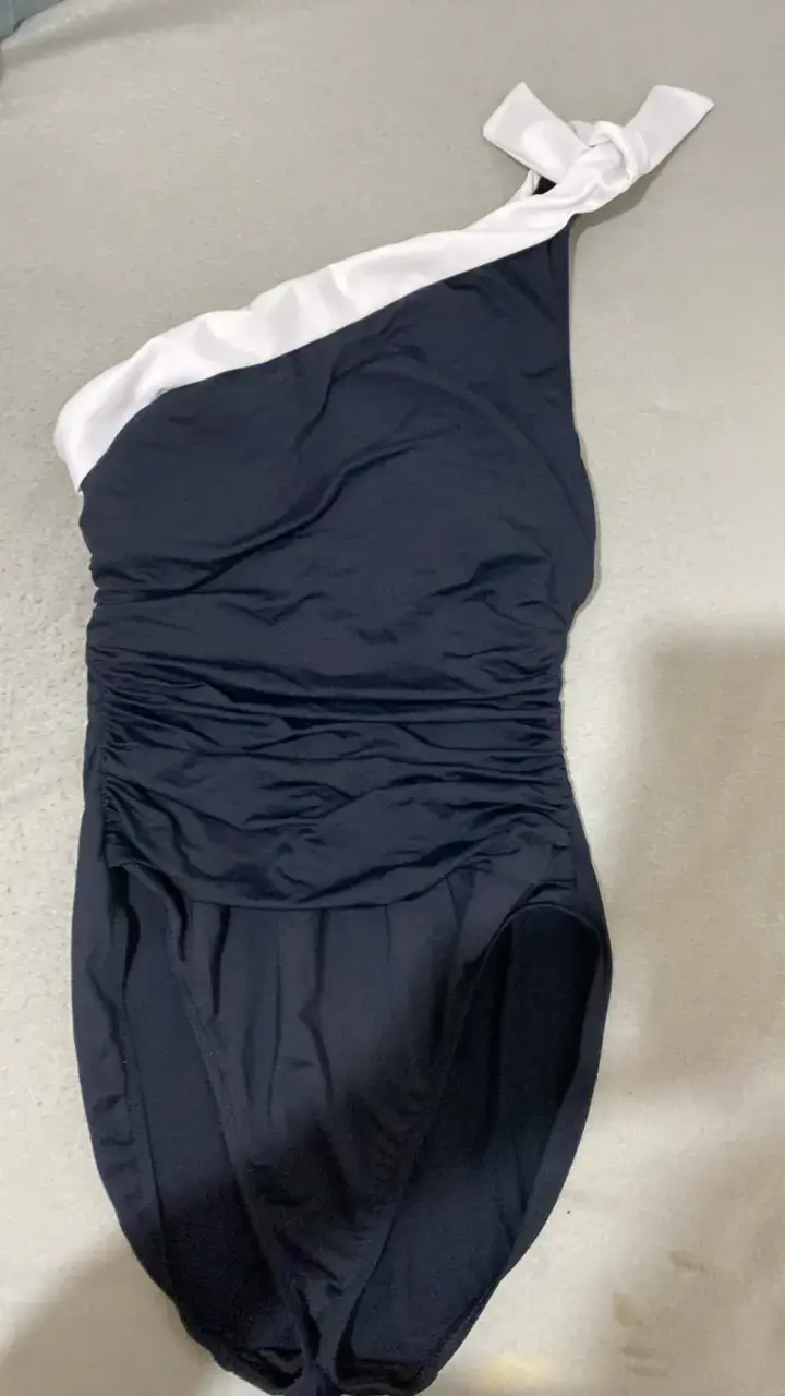 Traje de baño negro, detalle blanco Lauren Ralph - 1