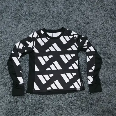 Polera deportiva Adidas Aeroready negra y blanca - miniatura 1