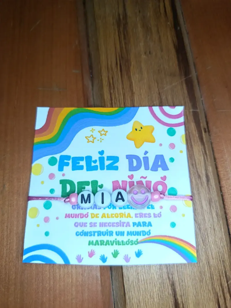 Pulseras personalizadas Día del Niño con caritas l - 4
