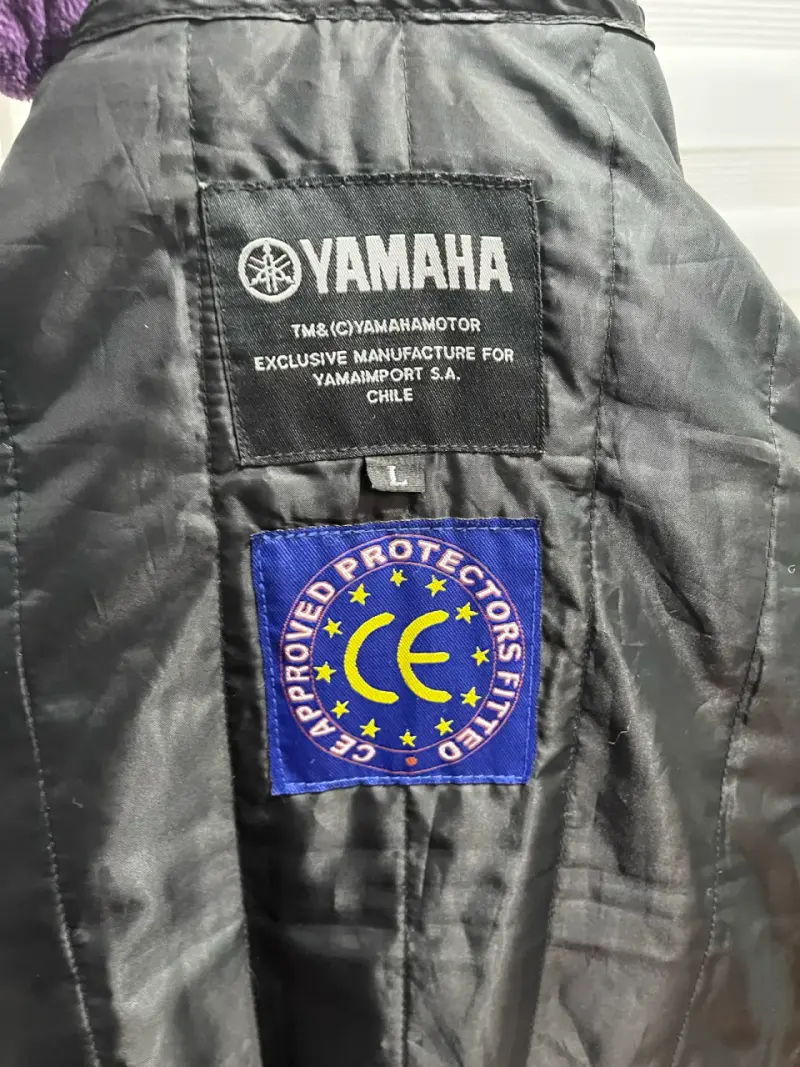 Chaqueta de moto Yamaha negra con protección CE - 6