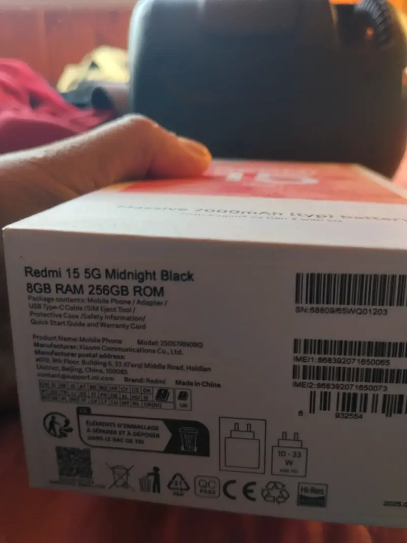 Smartphone Xiaomi Redmi 15 5G 256GB Negro - 6