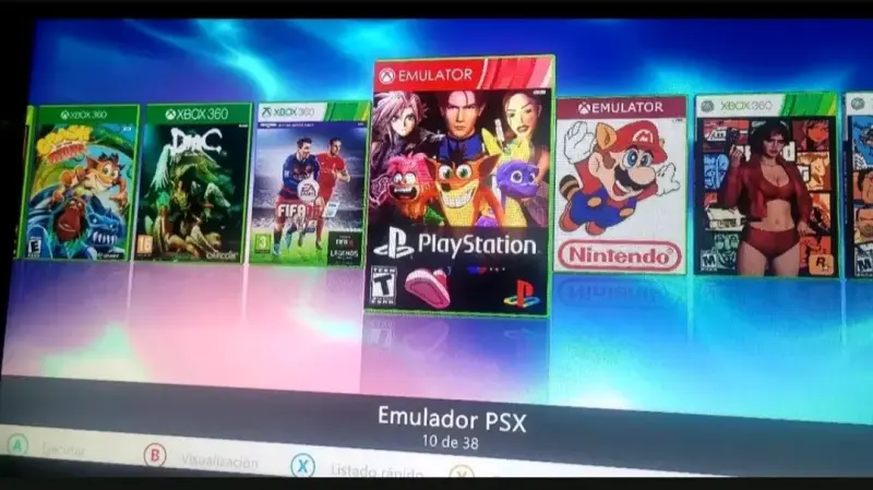 Consola Xbox 360 con control y juegos - 3