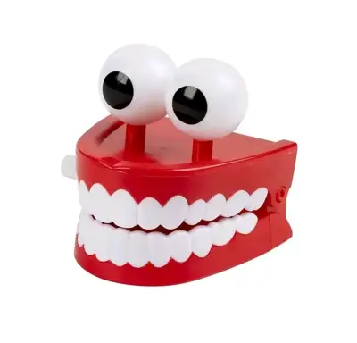 Juguete de dientes saltarines con ojos. Dentadura - miniatura 1