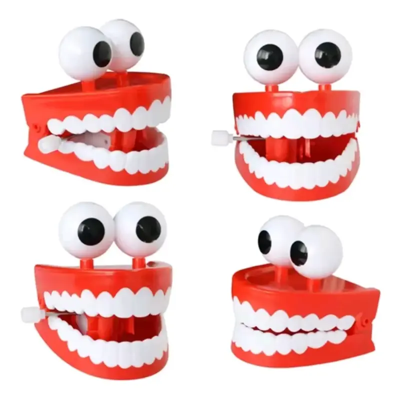 Juguete de dientes saltarines con ojos. Dentadura - 5