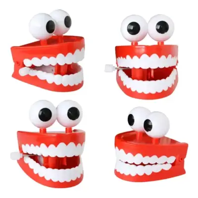 Juguete de dientes saltarines con ojos. Dentadura - miniatura 5