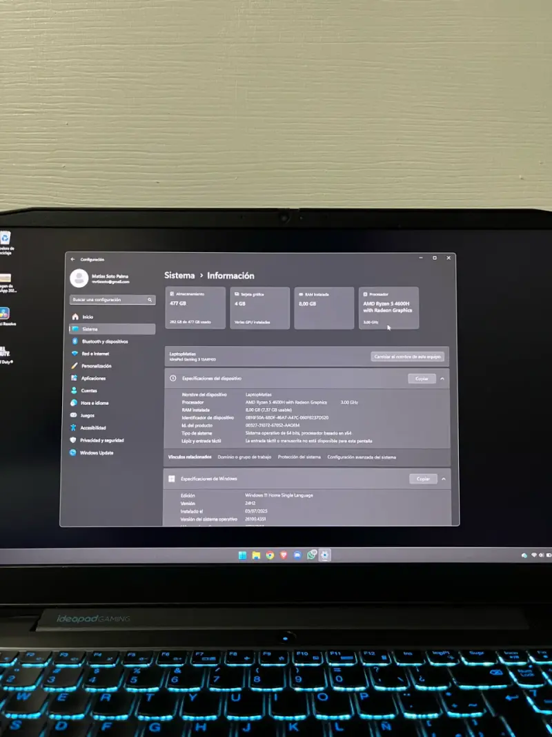 Laptop Lenovo Ideapad Gaming 3 - 5