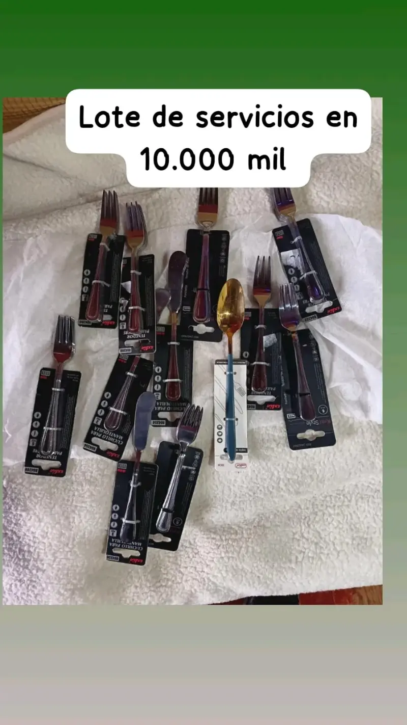 Lote de cubiertos de acero inoxidable