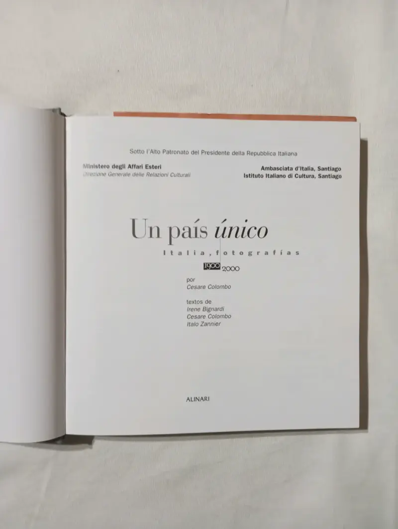 Libro Un País Unico Italia fotografías 1900-2000 - 2