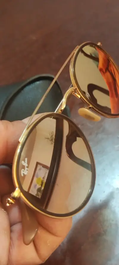 Gafas de sol doradas Ray-Ban redondas - miniatura 2