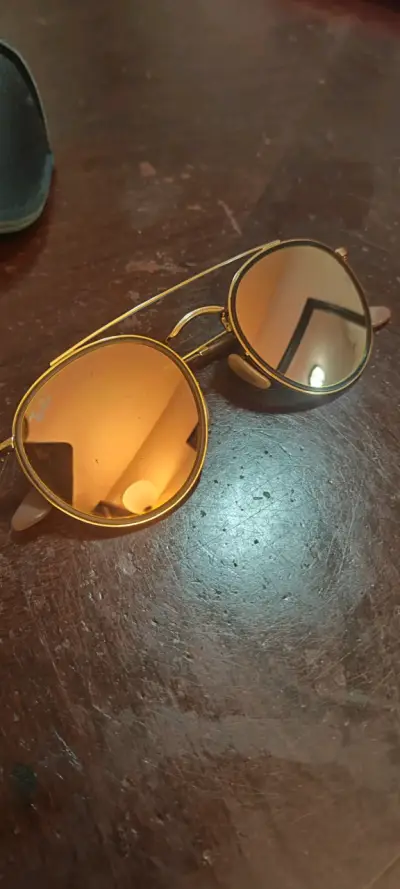 Gafas de sol doradas Ray-Ban redondas - miniatura 4