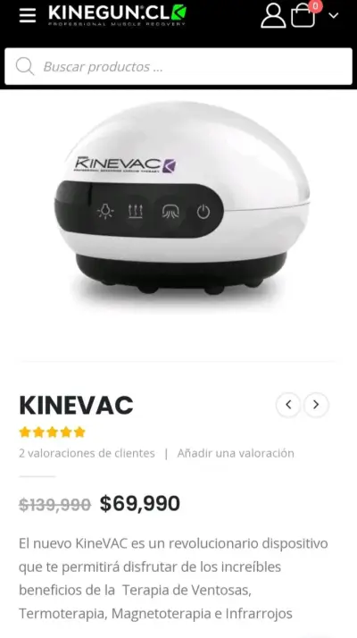 Dispositivo de Terapia KineVAC con Ventosas y Magnetoterapia - miniatura 1