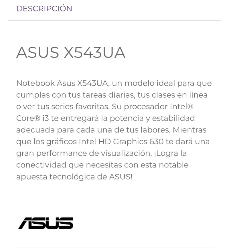 Laptop ASUS X543UA Intel Core i3 15.6 pulgadas - 3