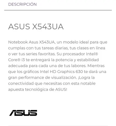 Laptop ASUS X543UA Intel Core i3 15.6 pulgadas - miniatura 3
