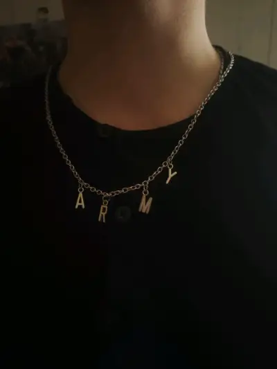Collar y pulsera 'ARMY' en acero quirúrgico - miniatura 1