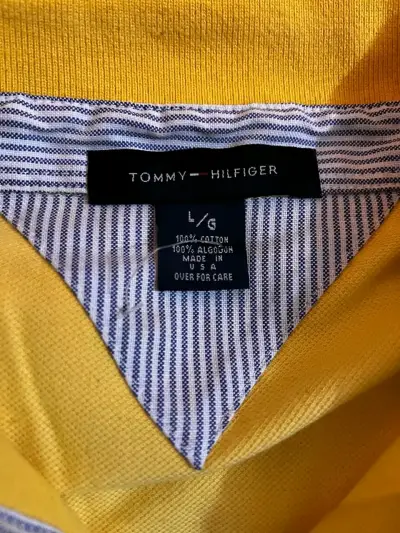Polera Polo Amarilla Tommy Hilfiger Talla L  L - miniatura 2
