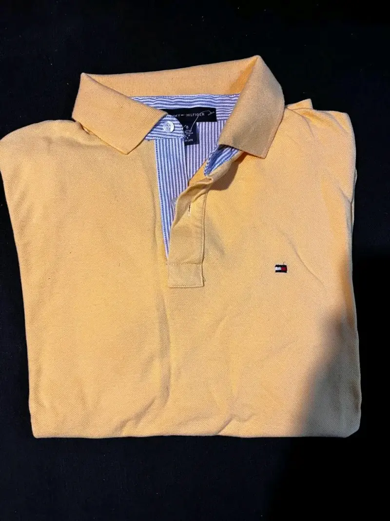 Polera Polo Amarilla Tommy Hilfiger Talla L  L - 3