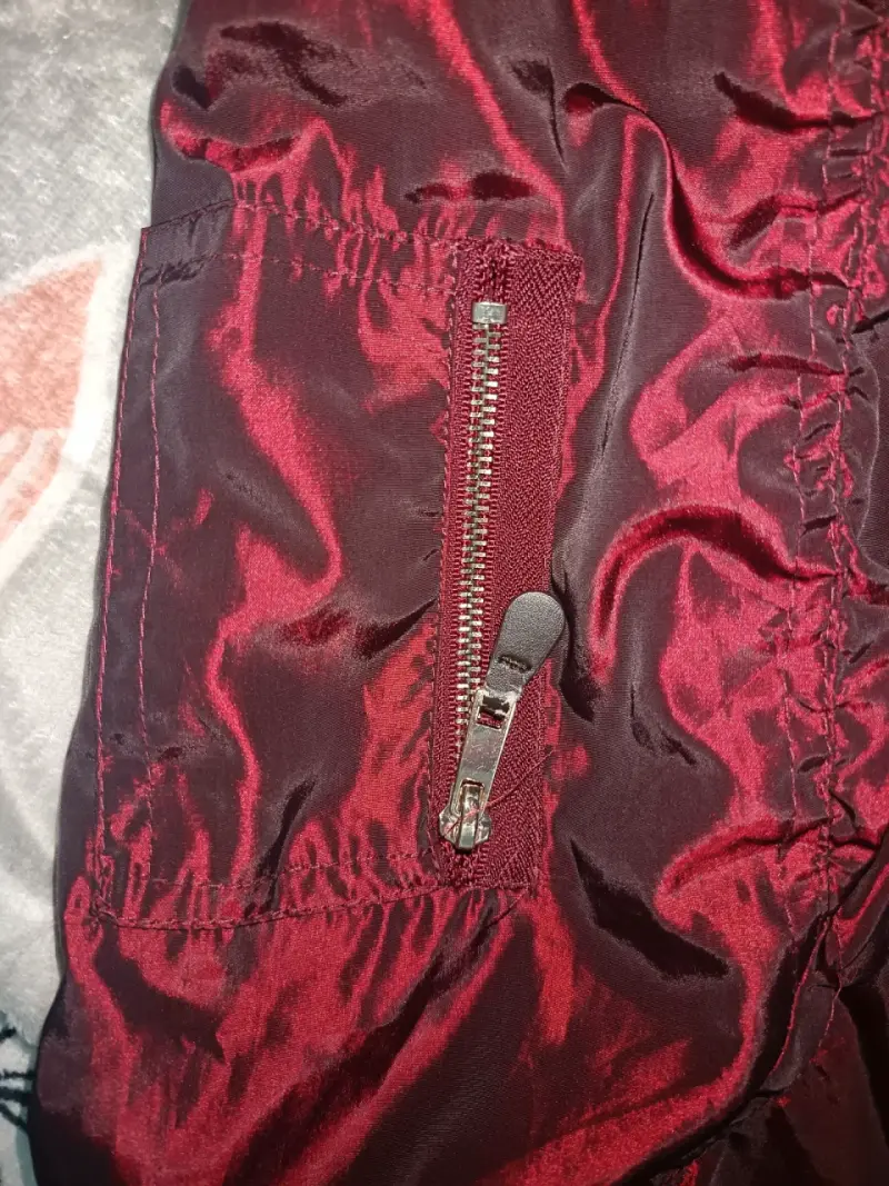 Chaqueta bomber burdeos de mujer - 2