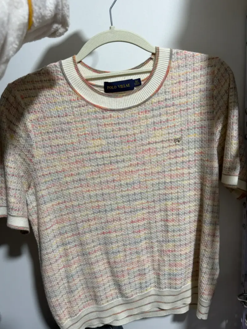 Polera de punto beige para mujer - 2