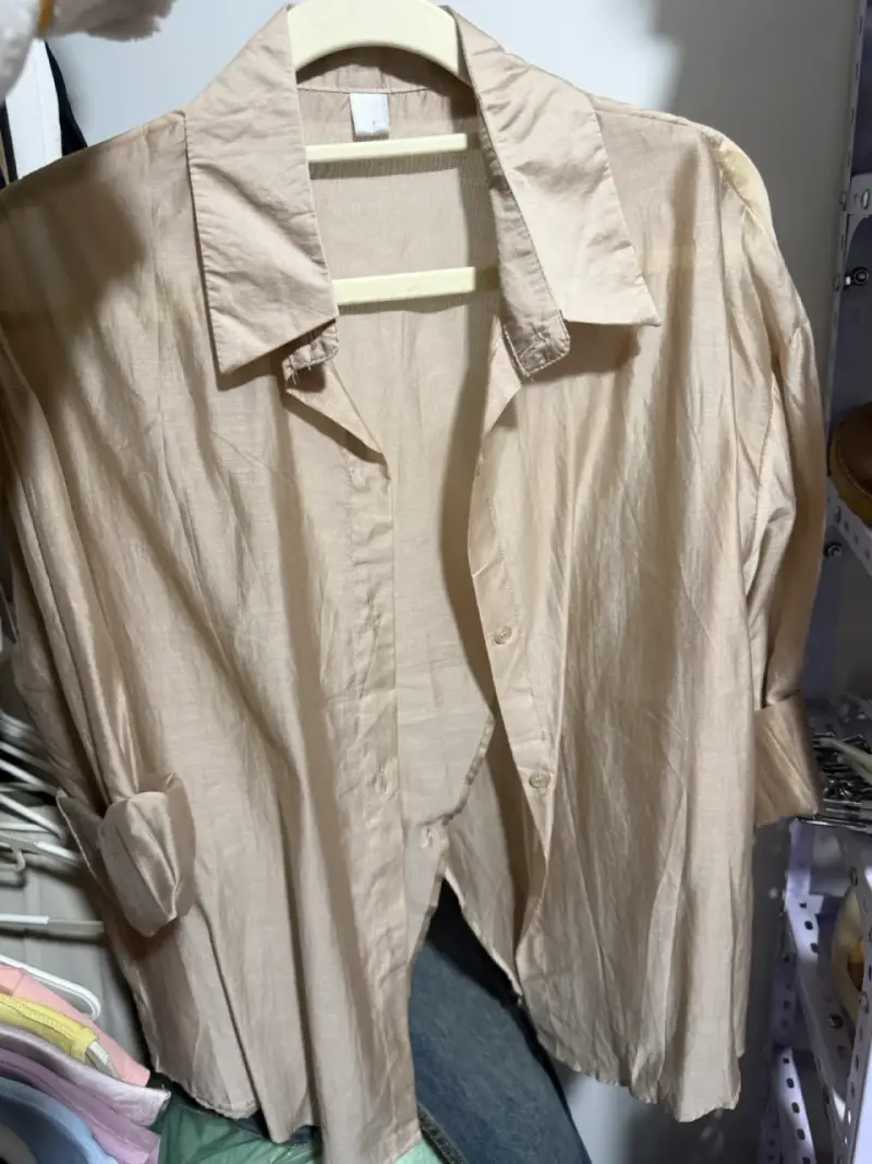 Blusa blanca de satén para mujer - 2