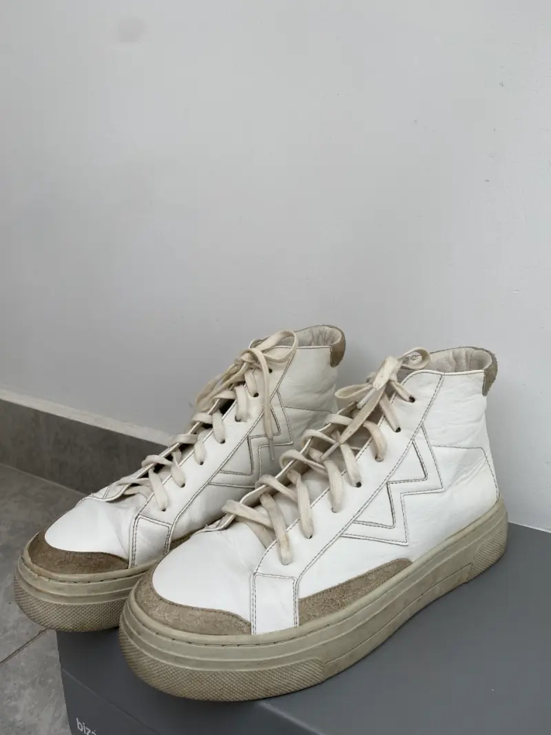 Zapatillas MIM caña alta blancas - 1