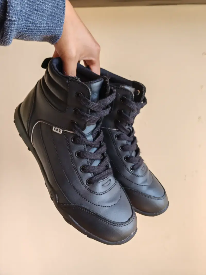 Botines de cuero negro CKJ para hombre - 1
