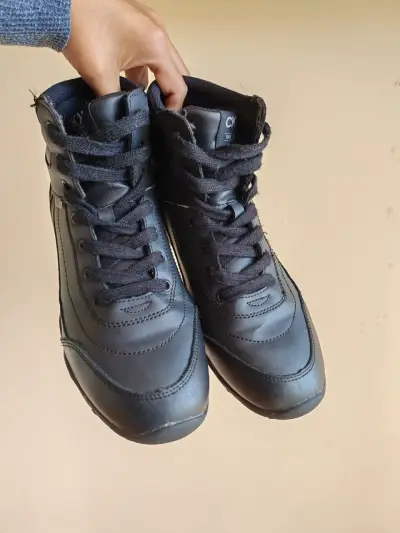 Botines de cuero negro CKJ para hombre - miniatura 2